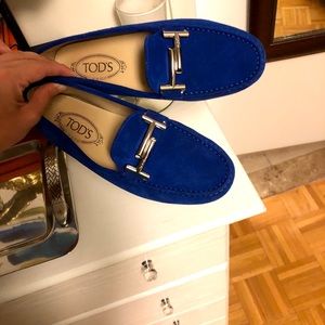 TOD’s Gommino Suede Shoes in Royal Blue Limited Editoon